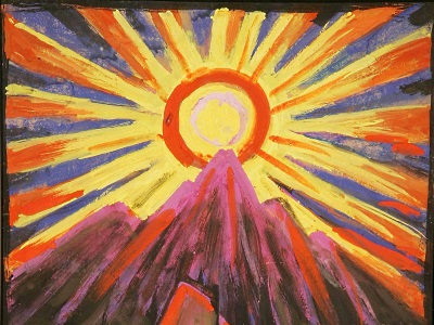 painting of the sun