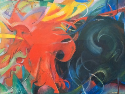 impressionist painting of forms